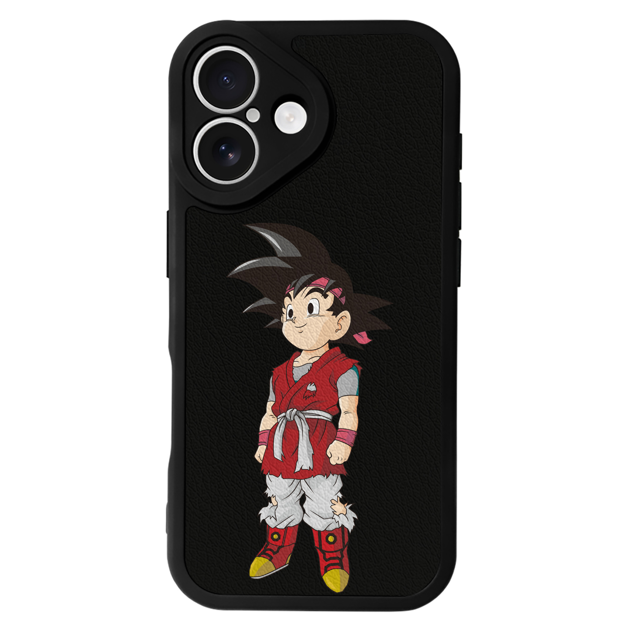 （画像用） ドラゴンボール 孫悟空（そん ごくう）Son Goku カカロット DRAGON BALL Kakarotto 【iPhone 16シリーズ対応】シリコンスマホケース（レザー調） 材質：シリコン